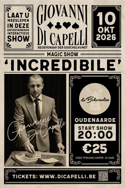 Giovanni Di Capelli - Affiche Magic Show 2026 10 Okt Bekemolen Oudenaarde-01