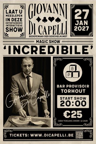 Giovanni Di Capelli - Affiche Magic Show 2027 27 Jan Bar Provisoir Torhout-01