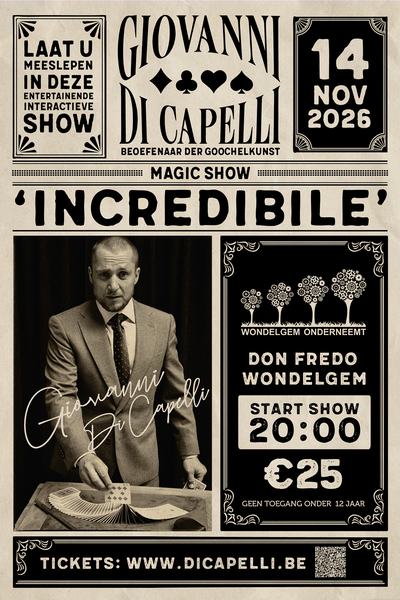 Giovanni Di Capelli - Affiche Magic Show 2026 14 Nov Wondelgem Onderneemt-01